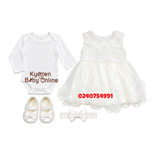 Load image into Gallery viewer, Baby Girl Christening Dress (Petite Ponpon Baby)F
