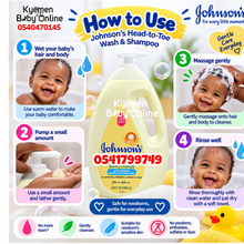Load image into Gallery viewer, Johnson's Head To Toe Wash And Shampoo (1000ml)
