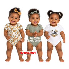 Load image into Gallery viewer, Baby Girl Bodysuit 3pcs (Be Happy)
