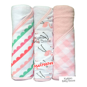 Hooded Towel 2 (3pieces) - Kyemen Baby Online