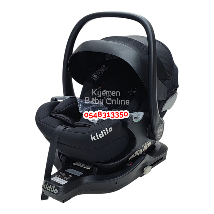 Baby Car Seat Carrier With Base (Kidilo KBH602) Black - Kyemen Baby Online