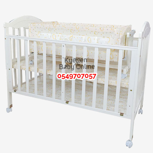 2 In 1 Baby Wooden Cot With Drawer (EL-10) Baby Bed / Baby Crib