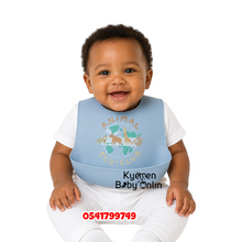 Load image into Gallery viewer, Baby Boy Silicone Bib (BebeFavour) Blue
