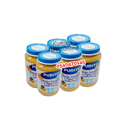 Purity Mango Granadilla & Yoghurt With Vanilla Flavour (6pcs) 8m+ - Kyemen Baby Online
