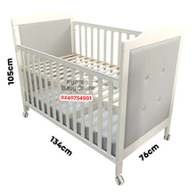 Load image into Gallery viewer, Baby Wooden Cot With Drawer (MC908) Baby Bed (Showroom Display)
