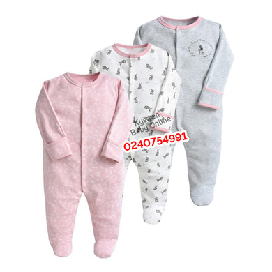 Baby Sleep Suit / Sleep Wear / Overall (Mamas And Papas 3pcs) 6-9 Months. - Kyemen Baby Online