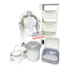 Load image into Gallery viewer, Baby Bath Set (With Bottle Rack And Item Rack With Cover) Type 2 - Kyemen Baby Online
