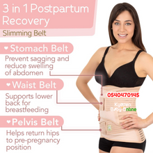 Load image into Gallery viewer, 3 In 1 Postpartum Recovery Belt / Maternity Corset / Belly Band (Black) - Kyemen Baby Online
