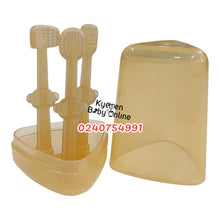 Load image into Gallery viewer, Baby Silicone Toothbrush Set (Dr Annie’s) 3pcs - Kyemen Baby Online
