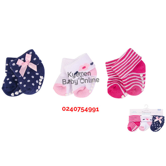 Baby Socks 3 Pairs (Hudson Baby) Polished