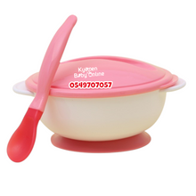 Load image into Gallery viewer, Baby Suction Bowl With Spoon And Lid TW08 (Dr Annie's) - Kyemen Baby Online
