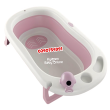 Load image into Gallery viewer, Baby Foldable Bath Tub With Soft Bather / Cushion Bather - Kyemen Baby Online
