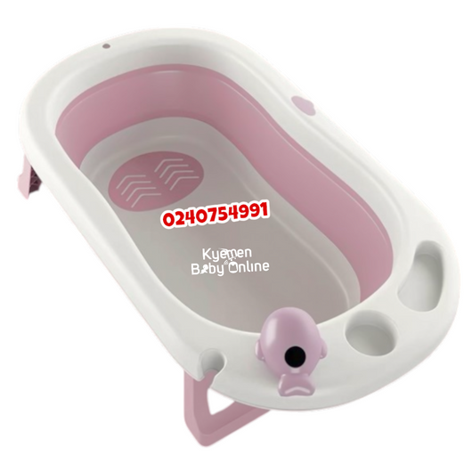 Baby Foldable Bath Tub With Soft Bather / Cushion Bather - Kyemen Baby Online