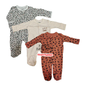 Baby Sleep Suit / Sleep Wear / Overall (Mamas And Papas 3Pcs)  3-6 Months. - Kyemen Baby Online