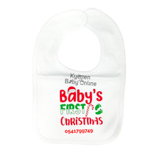 Load image into Gallery viewer, Baby Unisex Bib (My First Christmas) - Kyemen Baby Online
