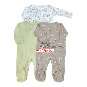 Baby Sleep Suit / Sleep Wear / Overall (Mamas And Papas 3Pcs)  3-6m - Kyemen Baby Online