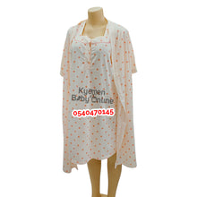 Load image into Gallery viewer, Breastfeeding Night Gown / Nighty With Coat (Yimiasha) Small Balls - Kyemen Baby Online
