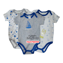 Load image into Gallery viewer, Baby Boy Bodysuit (3pcs) 12M Sail Away
