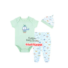 Load image into Gallery viewer, Baby Boy BodySuit With Pant and Hat (Co-Pilot)
