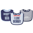 Load image into Gallery viewer, Baby Bib 3Pcs (Hudson Baby) Navy - Kyemen Baby Online
