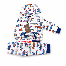 Load image into Gallery viewer, Wholesale - Baby Pant With Hooded Cardigan (Planes) - Kyemen Baby Online
