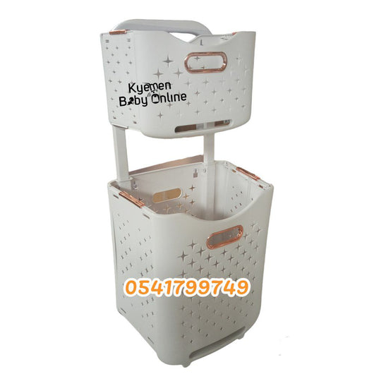 Item Rack / Plastic Stand With Laundry Basket - Kyemen Baby Online