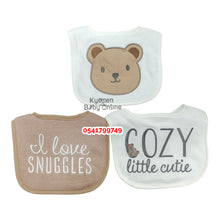 Load image into Gallery viewer, Baby Bib 3Pcs Hudson Baby (Cozy) - Kyemen Baby Online
