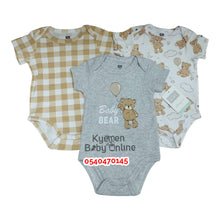 Load image into Gallery viewer, Baby Bodysuit (3pcs) Teddy Bear - Kyemen Baby Online
