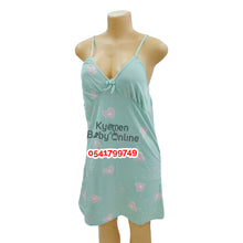 Load image into Gallery viewer, Breastfeeding Night Gown With Inner And Short Sleeves Coat (Suimeiran / Size 6-12) - Kyemen Baby Online
