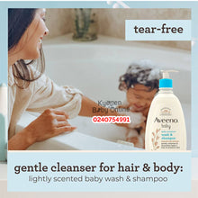 Load image into Gallery viewer, Aveeno Baby Daily Moisture Wash And Shampoo (532ml) - Kyemen Baby Online
