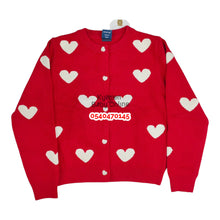 Load image into Gallery viewer, Baby Sweater/ Cardigan (Red With white Heart)
