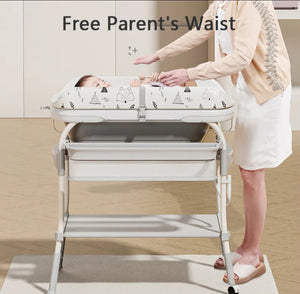 Baby Standing Bath Tub And Changer With Foldable Bucket And Pail