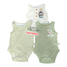 Load image into Gallery viewer, Baby Boy Bodysuit (3pcs) sleeveless (BearPaw) - Kyemen Baby Online
