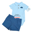 Load image into Gallery viewer, Baby Bodysuit With Shorts (Blue Dinasour) Best Baby
