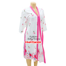 Load image into Gallery viewer, Breastfeeding Night Gown / Nighty With Coat 12-14 ( Suinier Dotty)
