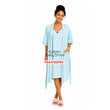 Load image into Gallery viewer, Breastfeeding Night Gown / Nighty With Coat (Polka Dot) Blue - Kyemen Baby Online
