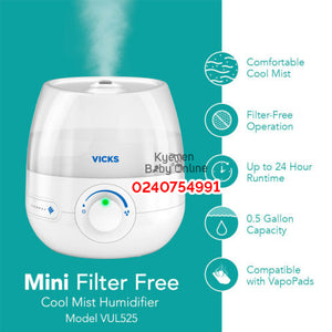 Baby Humidifier (Mini CoolMist Ultrasonic Humidifier) Vicks - Kyemen Baby Online