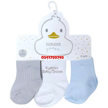 Load image into Gallery viewer, Baby Boy Socks (3pcs) Blue Duck - Kyemen Baby Online
