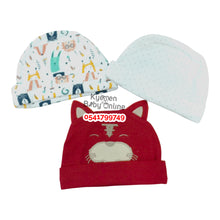 Load image into Gallery viewer, Baby Hat (Kids Center) 3pcs - Kyemen Baby Online
