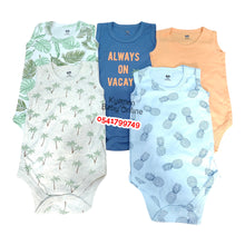Load image into Gallery viewer, Baby Boy Bodysuit Sleeveless Bodysuit Hudson Baby(5Pcs) Vacay - Kyemen Baby Online
