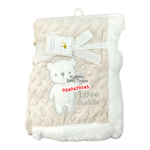Baby Dotted Blanket ( Bebe Favour) 100×75cm (Koala) - Kyemen Baby Online