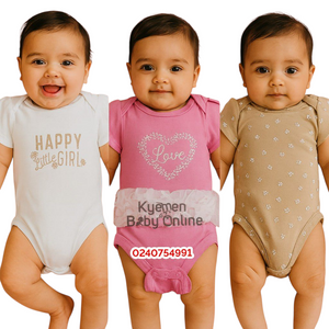 Baby Bodysuit (3pcs) Love - Kyemen Baby Online