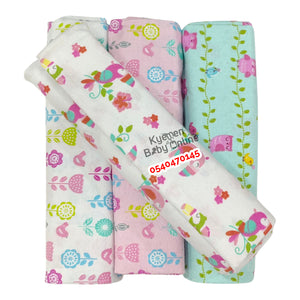 4 In 1 Coloured Cot Sheet / Receiving Blanket (Baby Of Mine) 150cm * 100cm - Kyemen Baby Online