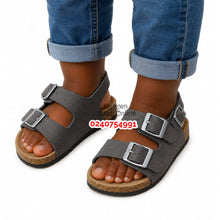 Load image into Gallery viewer, Baby Birkenstock Sandals (Old Navy) Dark Grey (12-18) - Kyemen Baby Online
