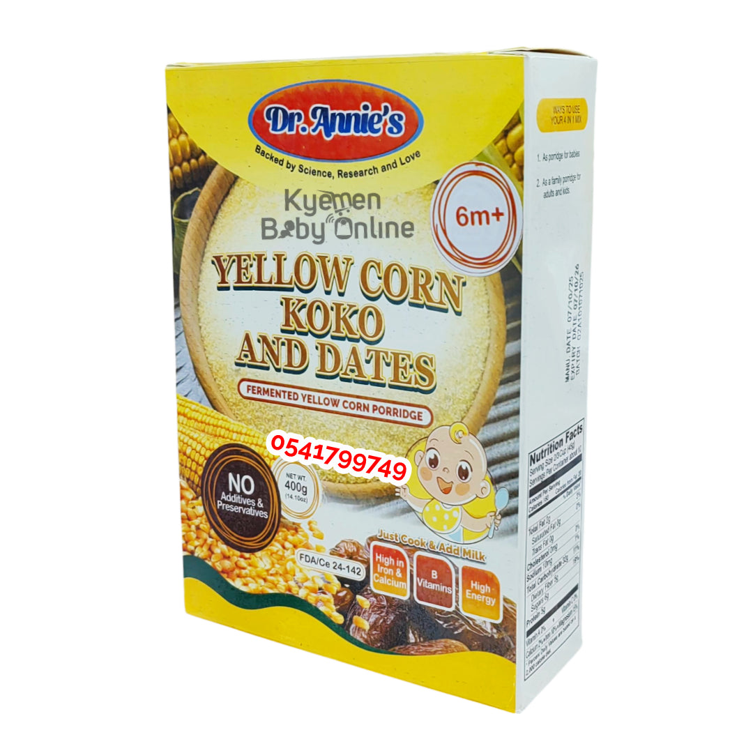 Yellow Corn Koko And Dates (Dr Annie's) 6m+ 400g Price in Ghana