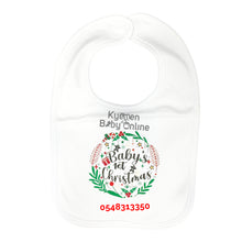 Load image into Gallery viewer, Baby Unisex Bib (My First Christmas) - Kyemen Baby Online
