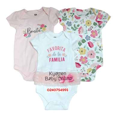 Baby Bodysuit (3pcs) Family Tutu 0-3Months - Kyemen Baby Online