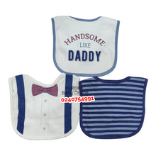 Load image into Gallery viewer, Baby Bib (Little) Daddy 3Pcs - Kyemen Baby Online
