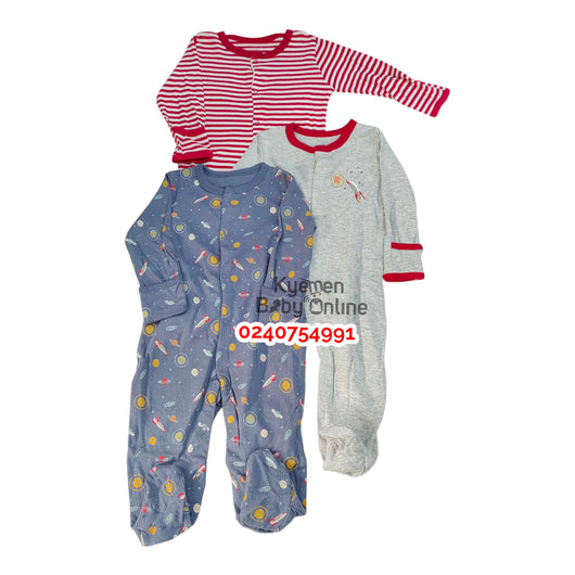 Baby Sleep Suit / Sleep Wear / Overall (Mamas And Papas 3Pcs)  3-6m - Kyemen Baby Online