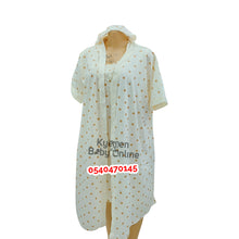 Load image into Gallery viewer, Breastfeeding Nightwear With Inner, Bonnets,Hat And Cotsheet (Bebe And Mama Dotted) - Kyemen Baby Online
